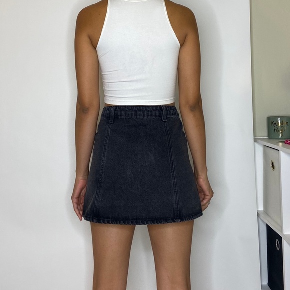 Button Front Denim Skirt, Women's Size: 24 - Picture 4 of 5